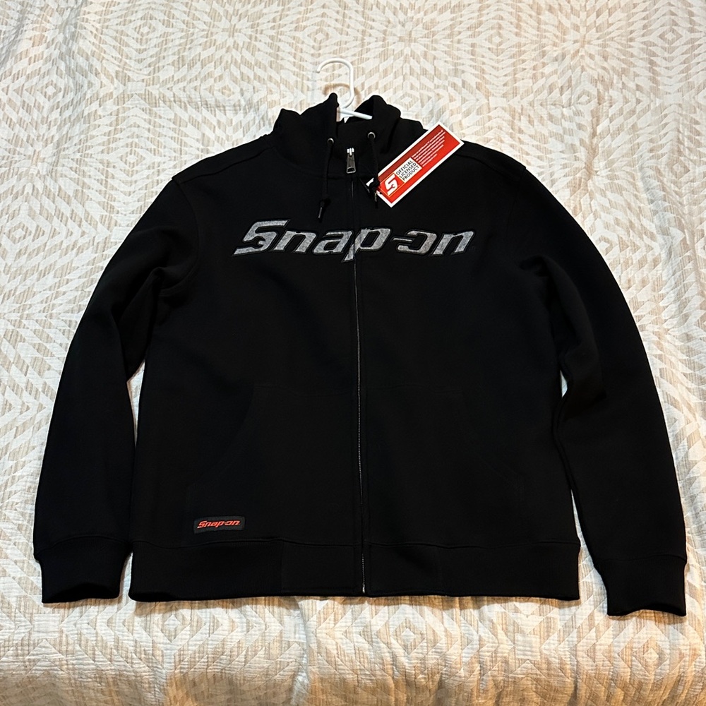 Snap-On Black Zip-Up Hoodie